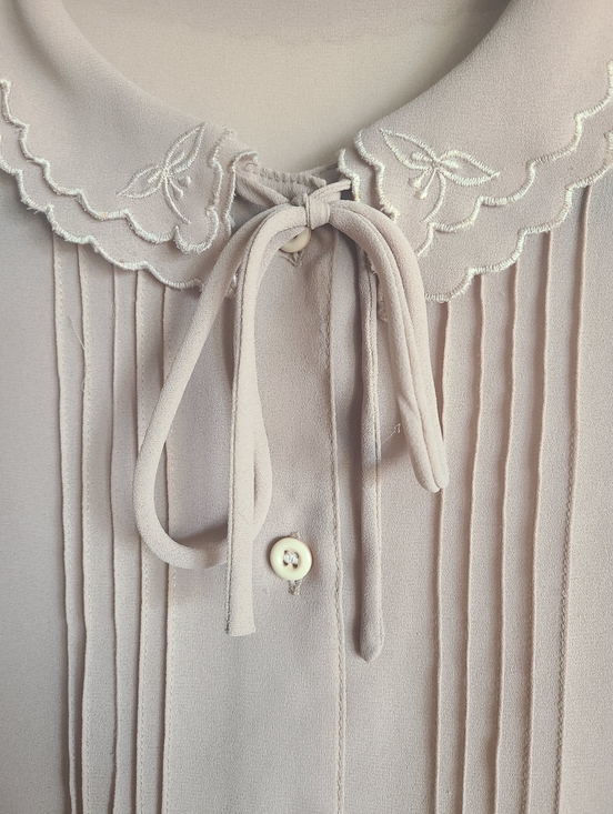 Vintage Tops - The Lady Edith Chiffon Vintage Blouse M